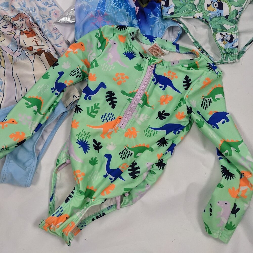 Toddler 4T Bathing Suit / Swim Bundle Disney Frozen Bluey Cat and Jack - Picture 4 of 4
